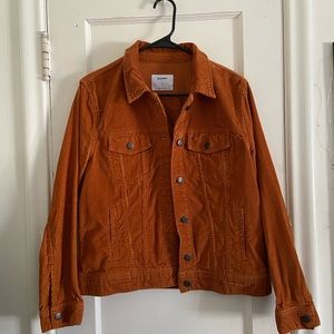 Burnt orange corduroy jacket